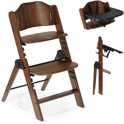 Deryan Odin Chaise haute en bois de hêtre marron foncé Pour les enfants de 0 mois à 85 kg, comprend un harnais à 5 points, une ceinture d'entrejambe, une barre de protection Deryan Odin Chaise haute en bois de hêtre marron foncé Pour les enfants de 0 mois à 85 kg, comprend un harnais à 5 points, une ceinture d'entrejambe, une barre de protection