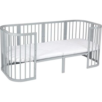 waldin rallonge pour lit bébé 7 en 1 à 174 cm, sans lit, gris extension lit bébé, lit junior, matelas complémentaire, évolutif, lit enfant, hêtre massif waldin rallonge pour lit bébé 7 en 1 à 174 cm, sans lit, gris extension lit bébé, lit junior, matelas complémentaire, évolutif, lit enfant, hêtre massif