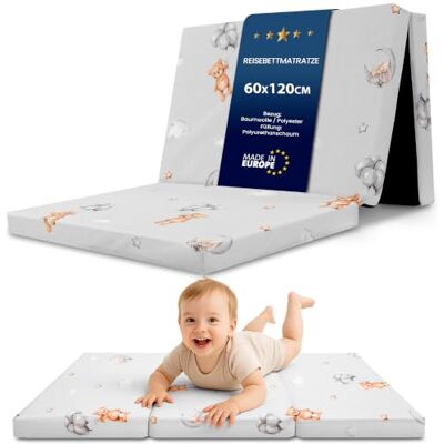 Totsy Baby Matelas Bébé 60x120 cm pour Lit Parapluie pliable Housse amovible lavable à 30 degrés sac de transport inclus mousse ferme dessous aéré compact enfant voyage Ours en peluche Totsy Baby Matelas Bébé 60x120 cm pour Lit Parapluie pliable Housse amovible lavable à 30 degrés sac de transport inclus mousse ferme dessous aéré compact enfant voyage Ours en peluche