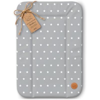 Totsy Baby Matelas a langer bebe 70x50 cm table à langer pour bébé avec plan, tapis imperméable facile à nettoyer à poser sur une machine à laver ou une commode Hemnes ou Malm Oeko-Tex Étoiles gris Totsy Baby Matelas a langer bebe 70x50 cm table à langer pour bébé avec plan, tapis imperméable facile à nettoyer à poser sur une machine à laver ou une commode Hemnes ou Malm Oeko-Tex Étoiles gris