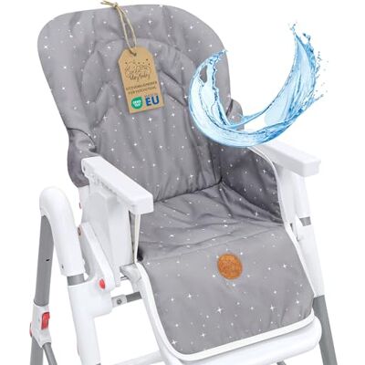 Totsy Baby Réducteur de siège pour chaise haute coussin pour bébé stable, revêtement imperméable pour chaise haute d'enfants, housse pour chaise haute de bébé Oeko-Tex Galaxie Totsy Baby Réducteur de siège pour chaise haute coussin pour bébé stable, revêtement imperméable pour chaise haute d'enfants, housse pour chaise haute de bébé Oeko-Tex Galaxie