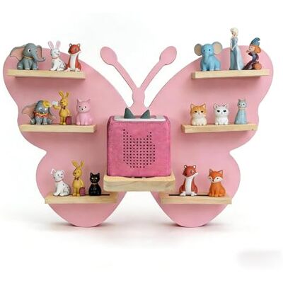 Relaxdays étagère magnétique Toniebox, pour 35 figurines Tonies, rose papillon, 45 x 59 x 15 cm Relaxdays étagère magnétique Toniebox, pour 35 figurines Tonies, rose papillon, 45 x 59 x 15 cm