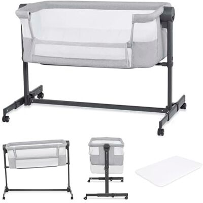 kk Kinderkraft NESTÉE UP Cododo Gris Clair, Lit Bébé Réglable kk Kinderkraft NESTÉE UP Cododo Gris Clair, Lit Bébé Réglable