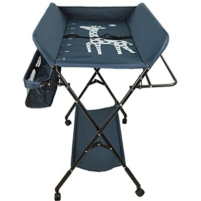 RELOVE Table à Langer Pliante avec Panier de Rangement à Côté Structure en Fer Charge Max 25KG pour Nouveaux-Nés Design Ergonomique, Table à Langer Pliable et Portable 80 * 66 * 98cm (Bleu Foncé) RELOVE Table à Langer Pliante avec Panier de Rangement à Côté Structure en Fer Charge Max 25KG pour Nouveaux-Nés Design Ergonomique, Table à Langer Pliable et Portable 80 * 66 * 98cm (Bleu Foncé)