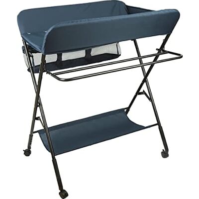RELOVE Table à Langer Pliable et Portable 2 en 1 Réglable en Hauteur Avec Baignoire Pour Bébé de la Naissance à 12 Mois RELOVE Table à Langer Pliable et Portable 2 en 1 Réglable en Hauteur Avec Baignoire Pour Bébé de la Naissance à 12 Mois