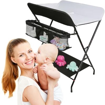 homewell Table à Langer Pliante, Hauteur Réglable, Meuble à Langer, Table a Langer Bebe pour Nouveaux-Nés, Charge Max 25KG homewell Table à Langer Pliante, Hauteur Réglable, Meuble à Langer, Table a Langer Bebe pour Nouveaux-Nés, Charge Max 25KG