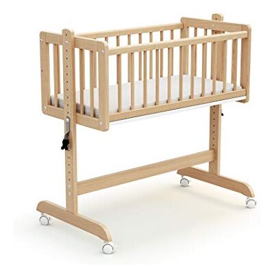 AT4 Berceau Cododo Essentiel Hêtre Verni Berceau 5 en 1 Bois Massif Lit bébé avec Matelas Réglable en Hauteur 80x40cm Transfomable et évolutif Bureau Junior, Coffre à Jouets et Banc AT4 Berceau Cododo Essentiel Hêtre Verni Berceau 5 en 1 Bois Massif Lit bébé avec Matelas Réglable en Hauteur 80x40cm Transfomable et évolutif Bureau Junior, Coffre à Jouets et Banc