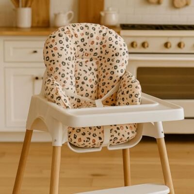 Easy dort Coussin de Chaise Haute bébé PU (Polyuréthane) Motif Felyna Léopard Avec Sangles Fabriqué en France Easy dort Coussin de Chaise Haute bébé PU (Polyuréthane) Motif Felyna Léopard Avec Sangles Fabriqué en France