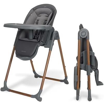 Maxi-Cosi Ava Plus Chaise haute 0-3 ans, rembourrage confortable inclus, compacte et pliable, légère (9,62 kg), réglable en hauteur sur 6 niveaux, plateau amovible, 2 roues, graphite élégant Maxi-Cosi Ava Plus Chaise haute 0-3 ans, rembourrage confortable inclus, compacte et pliable, légère (9,62 kg), réglable en hauteur sur 6 niveaux, plateau amovible, 2 roues, graphite élégant