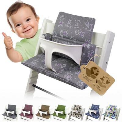 Babys-Dreams Housse de rechange pour coussin d'assise compatible avec Stokke Tripp Trapp Housse de coussin réducteur de siège modèle 1 pièce Babys-Dreams Housse de rechange pour coussin d'assise compatible avec Stokke Tripp Trapp Housse de coussin réducteur de siège modèle 1 pièce