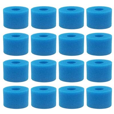 Wanjorlay 16 PièCe SéRie pour Pure Spa Cartouche Filtrante RéUtilisable en Mousse Lavable pour Bain à Remous, Type S1 Wanjorlay 16 PièCe SéRie pour Pure Spa Cartouche Filtrante RéUtilisable en Mousse Lavable pour Bain à Remous, Type S1