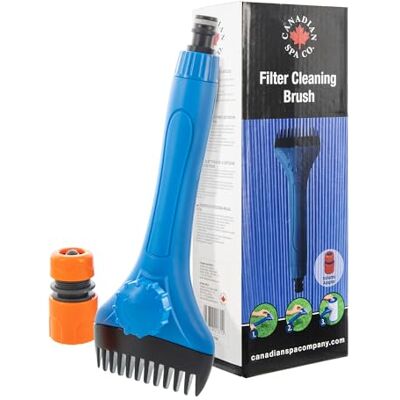 CANADIAN SPA CO. Brosse de nettoyage pour piscine avec tête de brosse amovible et raccord de tuyau, nettoyeur de filtre hot tub CANADIAN SPA CO. Brosse de nettoyage pour piscine avec tête de brosse amovible et raccord de tuyau, nettoyeur de filtre hot tub