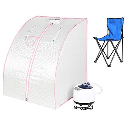 YIFAA 1000W Sauna à vapeur,Portable Home Sauna Infrarouge Spa Tente 98x70x80cm (Argent) YIFAA 1000W Sauna à vapeur,Portable Home Sauna Infrarouge Spa Tente 98x70x80cm (Argent)