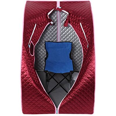 YIFAA 1000W Sauna à vapeur,Portable Home Sauna Infrarouge Spa Tente 98x70x80cm (Rouge) YIFAA 1000W Sauna à vapeur,Portable Home Sauna Infrarouge Spa Tente 98x70x80cm (Rouge)