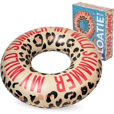 Fisura – Bouée gonflable originale “Wild summer” motif léopard. Bouée 105 cm avec valve de sécurité pour gonflage et dégonflage rapides. Anneau de natation piscine ou plage Fisura – Bouée gonflable originale “Wild summer” motif léopard. Bouée 105 cm avec valve de sécurité pour gonflage et dégonflage rapides. Anneau de natation piscine ou plage