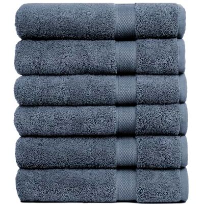 PH Pleasant Home Pleasant Home Towels Set for Gym, Pool & Spa 6 Pack 24” x 50” Bathroom Towels Luxury Bath Towels 100% Cotton 500 GSM Lightweight, Soft & Absorbent Bath Towels Set of 6 Navy PH Pleasant Home Pleasant Home Towels Set for Gym, Pool & Spa 6 Pack 24” x 50” Bathroom Towels Luxury Bath Towels 100% Cotton 500 GSM Lightweight, Soft & Absorbent Bath Towels Set of 6 Navy