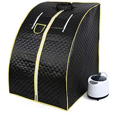 YIFAA 1000W Sauna à vapeur,Portable Home Sauna Infrarouge Spa Tente 98x70x80cm (Noir) YIFAA 1000W Sauna à vapeur,Portable Home Sauna Infrarouge Spa Tente 98x70x80cm (Noir)