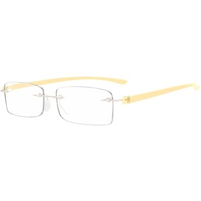 Eyekepper Lunettes de Lecture Légères Sans Monture Homme Femme, Bras Jaune 0.75 Eyekepper Lunettes de Lecture Légères Sans Monture Homme Femme, Bras Jaune 0.75