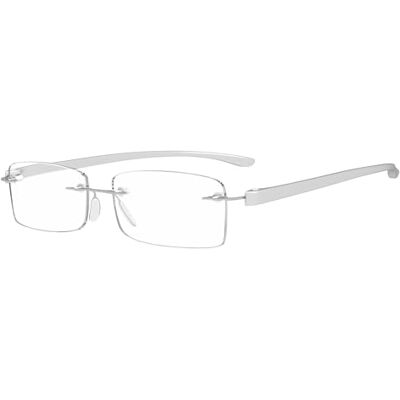 Eyekepper Lunettes de Lecture Légères Sans Monture Homme Femme, Bras Argenté 0.50 Eyekepper Lunettes de Lecture Légères Sans Monture Homme Femme, Bras Argenté 0.50