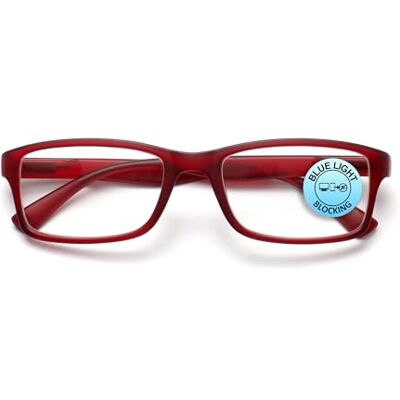 OPULIZE PEP Lunettes de lecture pour homme et femme Lunettes de blocage de la lumière bleue Monture rectangulaire avec lunettes d'ordinateur et de jeu anti-éblouissement Protection UV et OPULIZE PEP Lunettes de lecture pour homme et femme Lunettes de blocage de la lumière bleue Monture rectangulaire avec lunettes d'ordinateur et de jeu anti-éblouissement Protection UV et