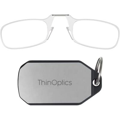 ThinOptics Lunettes De Lecture Avec Étui Porte-clés Unisexe Homme Femme Lunettes De Lecture Compactes, Pliables Et Légères Avec Technologie Flex-fit ThinOptics Lunettes De Lecture Avec Étui Porte-clés Unisexe Homme Femme Lunettes De Lecture Compactes, Pliables Et Légères Avec Technologie Flex-fit