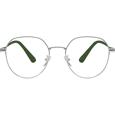 KAEOISFU Lunettes de lecture rétro ovales avec cadre en métal pour homme et femme Filtre de lumière bleue Lunettes de lecture pour ordinateur, argenté KAEOISFU Lunettes de lecture rétro ovales avec cadre en métal pour homme et femme Filtre de lumière bleue Lunettes de lecture pour ordinateur, argenté