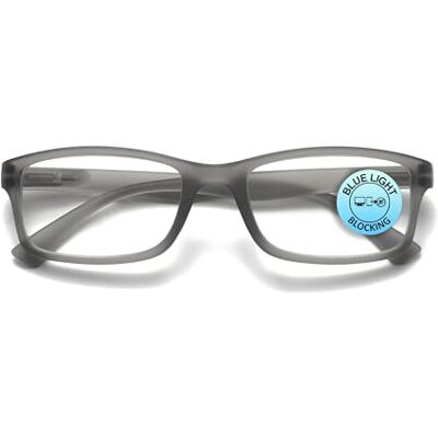 OPULIZE PEP Lunettes de lecture pour homme et femme Lunettes de blocage de la lumière bleue Monture rectangulaire avec lunettes d'ordinateur et de jeu anti-éblouissement Protection UV et OPULIZE PEP Lunettes de lecture pour homme et femme Lunettes de blocage de la lumière bleue Monture rectangulaire avec lunettes d'ordinateur et de jeu anti-éblouissement Protection UV et