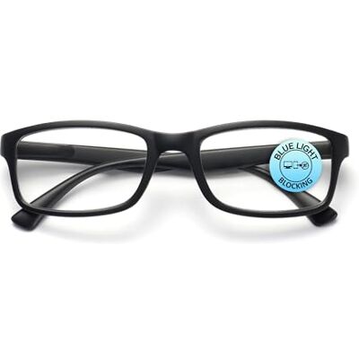 OPULIZE PEP Lunettes de lecture pour homme et femme Lunettes de blocage de la lumière bleue Monture rectangulaire avec lunettes d'ordinateur et de jeu anti-éblouissement Protection UV et OPULIZE PEP Lunettes de lecture pour homme et femme Lunettes de blocage de la lumière bleue Monture rectangulaire avec lunettes d'ordinateur et de jeu anti-éblouissement Protection UV et