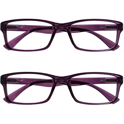 Opulize UVR2092P Lilas +2,50 Dioptries Lunettes de lecture - Reading glasses Opulize UVR2092P Lilas +2,50 Dioptries Lunettes de lecture - Reading glasses