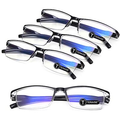 TERAISE Value Anti-Blue Light Reading Glasses,Lunettes de lecture légères et confortables pour hommes et femmes,Lunettes de lecture robustes pour ordinateur Bloquant la lumière bleue TERAISE Value Anti-Blue Light Reading Glasses,Lunettes de lecture légères et confortables pour hommes et femmes,Lunettes de lecture robustes pour ordinateur Bloquant la lumière bleue