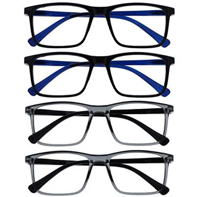 Opulize RRRR4-1177 Grandes lunettes rectangulaires - Lunettes Opulize RRRR4-1177 Grandes lunettes rectangulaires - Lunettes
