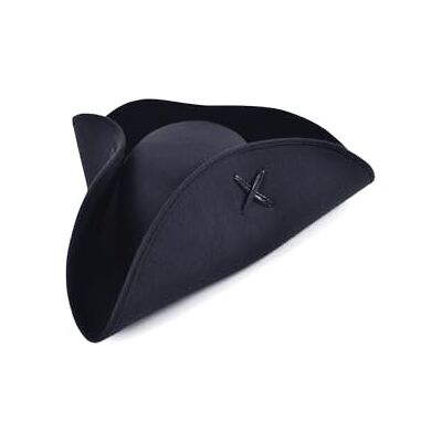 Bristol Novelty BH653 Chapeau de pirate en feutre de laine, unisexe, adulte, taille unique Bristol Novelty BH653 Chapeau de pirate en feutre de laine, unisexe, adulte, taille unique