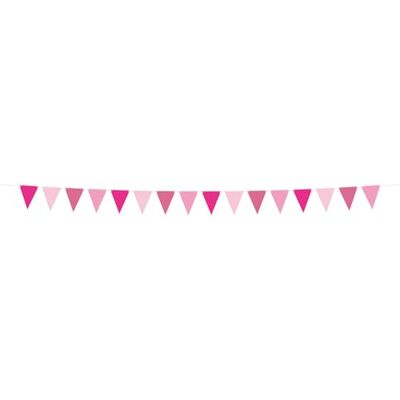 Folat 24312 papier rose bannière de drapeaux-Perfect Pink-6 mètres fêtes de mariage pour festivals, carnaval, décorations d'anniversaire, baby shower pour les filles Folat 24312 papier rose bannière de drapeaux-Perfect Pink-6 mètres fêtes de mariage pour festivals, carnaval, décorations d'anniversaire, baby shower pour les filles
