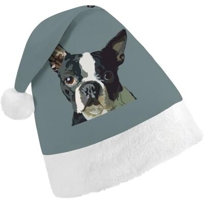 JZemdybill Chapeau de Noël Boston Terrier pour diverses fêtes de fin d'année JZemdybill Chapeau de Noël Boston Terrier pour diverses fêtes de fin d'année