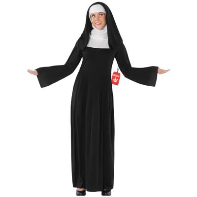 Fun Shack Costume Bonne S?ur Femme, Déguisement Halloween Religieuse, Coiffe Incluse Fun Shack Costume Bonne S?ur Femme, Déguisement Halloween Religieuse, Coiffe Incluse
