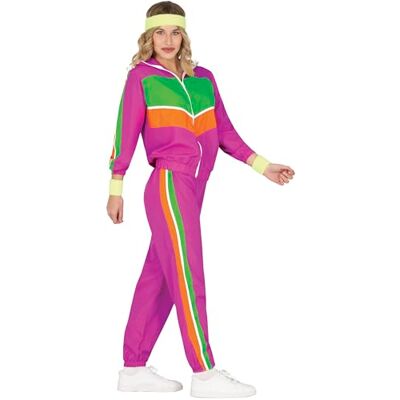 FIESTAS GUIRCA Déguisement de gymnastique des années 80 pour femme adulte, multicolore, taille unique FIESTAS GUIRCA Déguisement de gymnastique des années 80 pour femme adulte, multicolore, taille unique