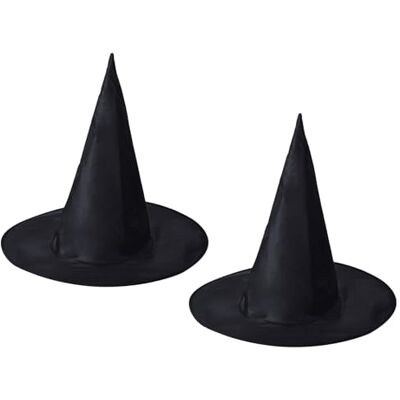 SEFIRST Lot de 2 chapeaux de sorcière chapeaux de fête d'Halloween accessoires pour costumes de costume, chapeau de sorcière, chapeau de sorcière d'Halloween pliable, taille unique (Noir) SEFIRST Lot de 2 chapeaux de sorcière chapeaux de fête d'Halloween accessoires pour costumes de costume, chapeau de sorcière, chapeau de sorcière d'Halloween pliable, taille unique (Noir)