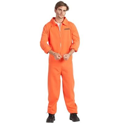 Boland Costume de prisonnier pour adulte, combinaison avec fermeture éclair, costume de carnaval pour fête à thème, Halloween ou carnaval, prisonnier Boland Costume de prisonnier pour adulte, combinaison avec fermeture éclair, costume de carnaval pour fête à thème, Halloween ou carnaval, prisonnier