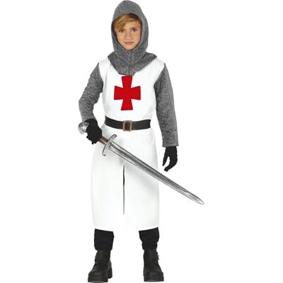 FIESTAS GUIRCA Déguisement de Templier médiéval (14-16 ans) Capuche, casaca, ceinture et pantalon Déguisement de chevalier pour Halloween, carnaval et fêtes d'époque Idéal pour les adolescents FIESTAS GUIRCA Déguisement de Templier médiéval (14-16 ans) Capuche, casaca, ceinture et pantalon Déguisement de chevalier pour Halloween, carnaval et fêtes d'époque Idéal pour les adolescents