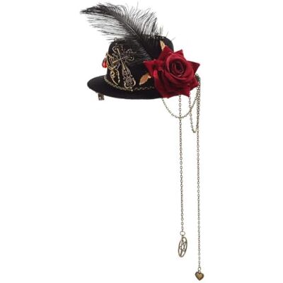 GRACEART Victorien Mini Haut Chapeau avec Crâne Traverser GRACEART Victorien Mini Haut Chapeau avec Crâne Traverser