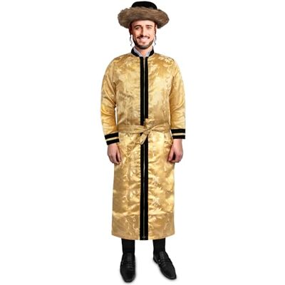 Dress Up America Robe de Grand Rabbin pour Adultes – Costume Traditionnel de Luxe avec Manteau et Ceinture Dress Up America Robe de Grand Rabbin pour Adultes – Costume Traditionnel de Luxe avec Manteau et Ceinture