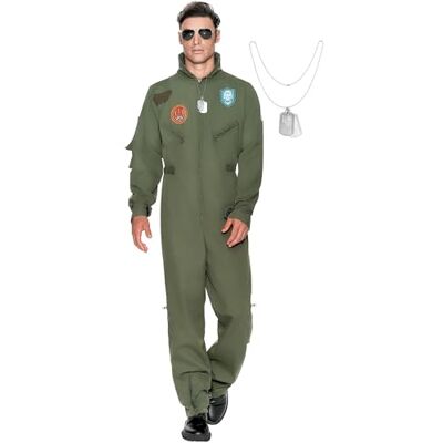Spooktacular Creations Costume de pilote de vol pour homme avec accessoire pour fête d'Halloween Spooktacular Creations Costume de pilote de vol pour homme avec accessoire pour fête d'Halloween