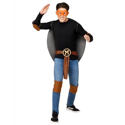 RUBIE'S Ensemble d'accessoires de déguisement Tortues Ninja pour adultes avec coquillage, masques pour les yeux et coussinets Taille unique RUBIE'S Ensemble d'accessoires de déguisement Tortues Ninja pour adultes avec coquillage, masques pour les yeux et coussinets Taille unique