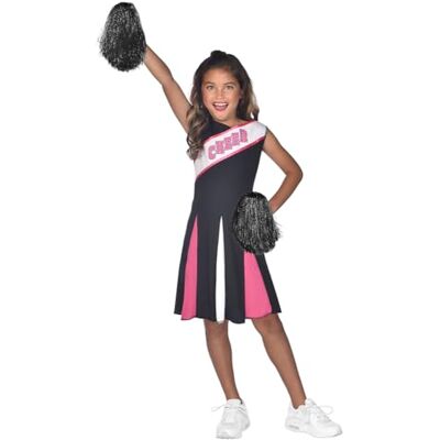 amscan Déguisement de pom-pom girl pour enfant Noir/rose/blanc amscan Déguisement de pom-pom girl pour enfant Noir/rose/blanc