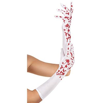 Espa Gants longs blancs ensanglantés femme Halloween Blanc Taille Unique Espa Gants longs blancs ensanglantés femme Halloween Blanc Taille Unique