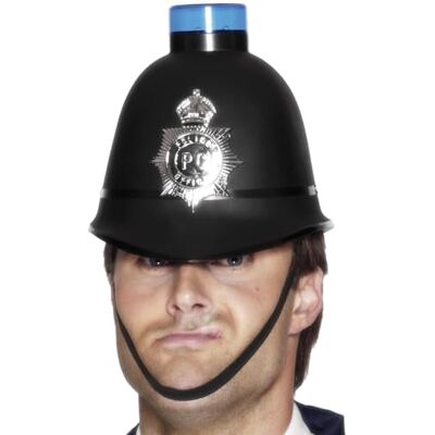 Smiffys Casque de police avec lumière bleue clignotante Smiffys Casque de police avec lumière bleue clignotante