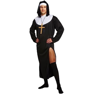 HENBRANDT Déguisement de nonne pour homme adulte Habit religieux avec pieace de nonne noire Déguisement fantaisie pour homme HENBRANDT Déguisement de nonne pour homme adulte Habit religieux avec pieace de nonne noire Déguisement fantaisie pour homme
