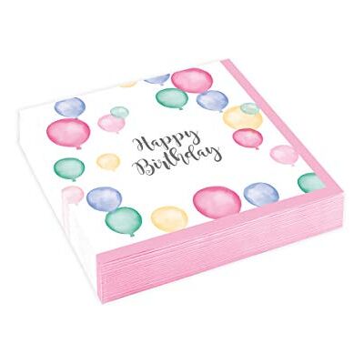 amscan 9903863 Lot de 20 serviettes Happy Birthday 25 x 25 cm Pastel Anniversaire amscan 9903863 Lot de 20 serviettes Happy Birthday 25 x 25 cm Pastel Anniversaire