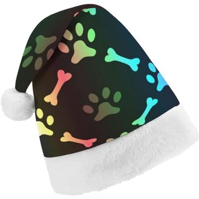 JZemdybill Chapeau de Noël, os colorés et chapeau de patte pour diverses fêtes de fin d'année JZemdybill Chapeau de Noël, os colorés et chapeau de patte pour diverses fêtes de fin d'année