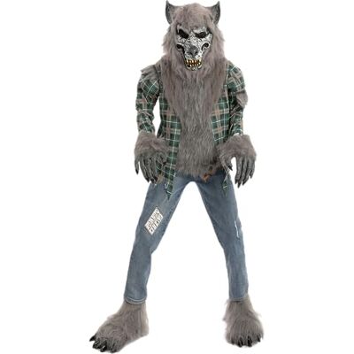 Spooktacular Creations Costume de Loup-garou Vert Enfant Unisexe avec Masque, Gants et Couvre-chaussures Spooktacular Creations Costume de Loup-garou Vert Enfant Unisexe avec Masque, Gants et Couvre-chaussures